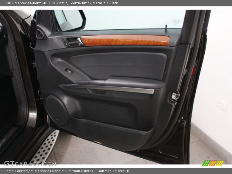 Verde Brook Metallic / Black 2009 Mercedes-Benz ML 350 4Matic