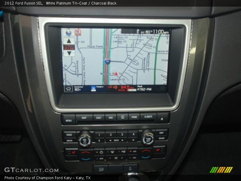 White Platinum Tri-Coat / Charcoal Black 2012 Ford Fusion SEL