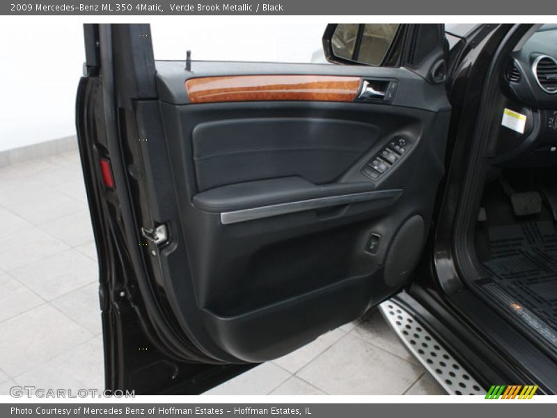 Verde Brook Metallic / Black 2009 Mercedes-Benz ML 350 4Matic