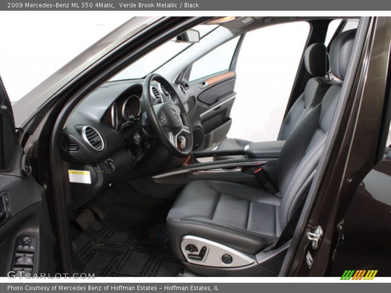 Verde Brook Metallic / Black 2009 Mercedes-Benz ML 350 4Matic