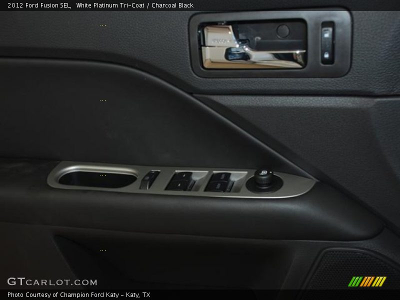 White Platinum Tri-Coat / Charcoal Black 2012 Ford Fusion SEL