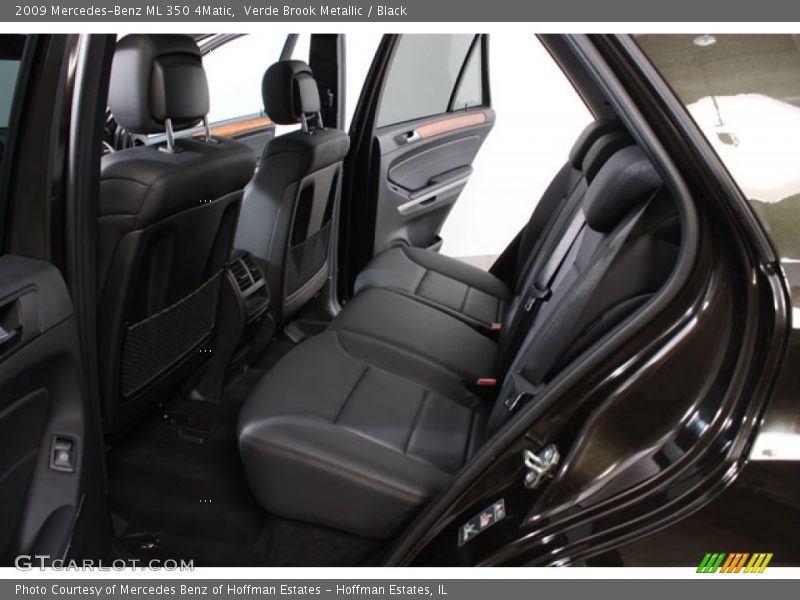 Verde Brook Metallic / Black 2009 Mercedes-Benz ML 350 4Matic