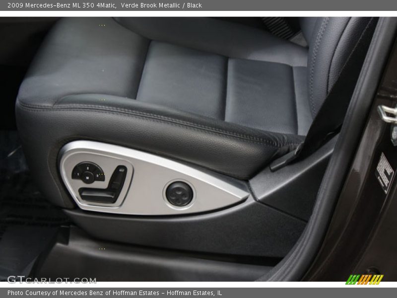 Verde Brook Metallic / Black 2009 Mercedes-Benz ML 350 4Matic