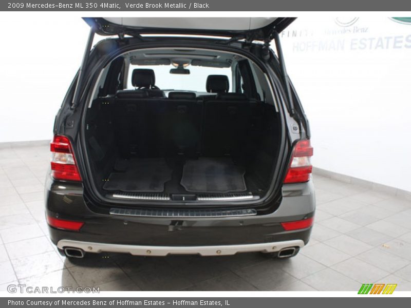 Verde Brook Metallic / Black 2009 Mercedes-Benz ML 350 4Matic