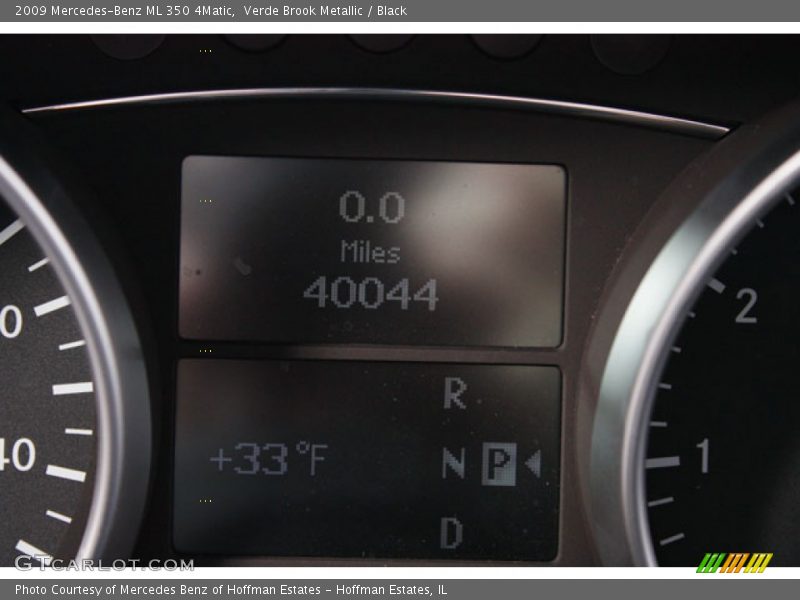 Verde Brook Metallic / Black 2009 Mercedes-Benz ML 350 4Matic