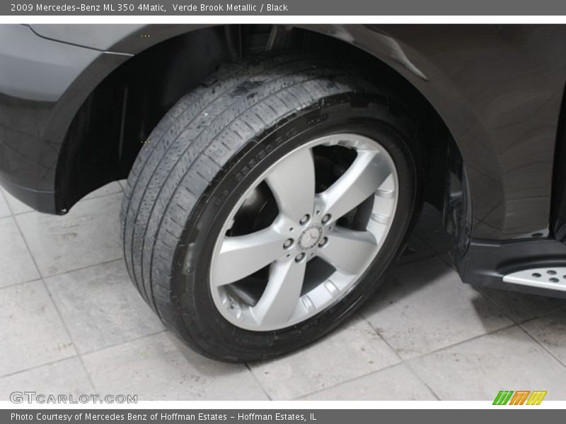 Verde Brook Metallic / Black 2009 Mercedes-Benz ML 350 4Matic