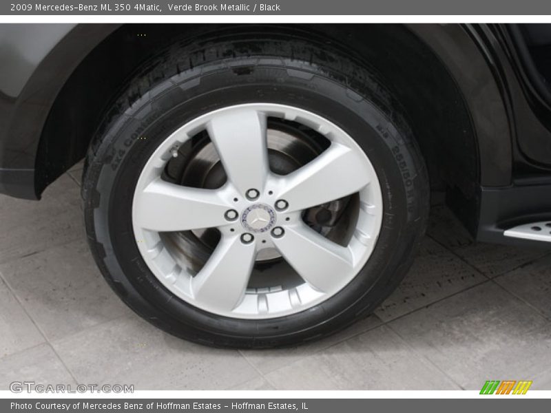 Verde Brook Metallic / Black 2009 Mercedes-Benz ML 350 4Matic