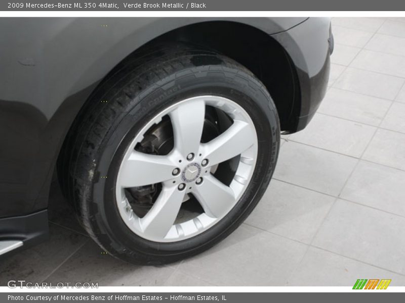 Verde Brook Metallic / Black 2009 Mercedes-Benz ML 350 4Matic