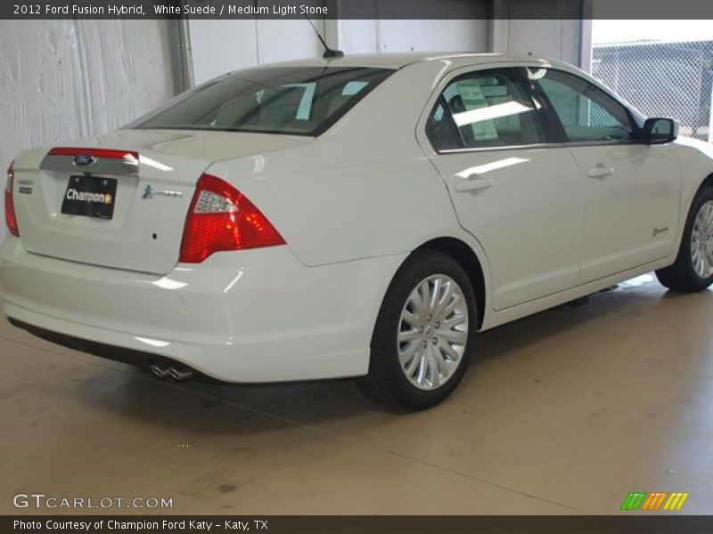 White Suede / Medium Light Stone 2012 Ford Fusion Hybrid