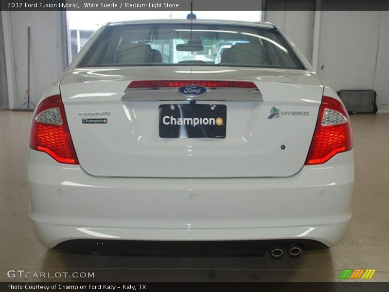 White Suede / Medium Light Stone 2012 Ford Fusion Hybrid