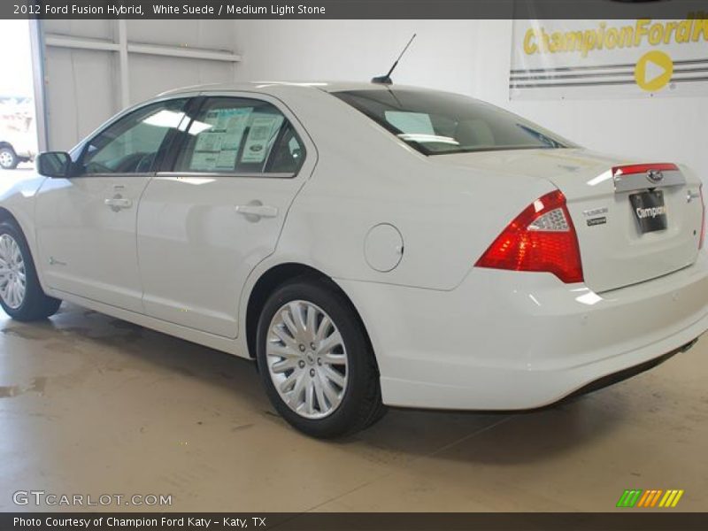 White Suede / Medium Light Stone 2012 Ford Fusion Hybrid