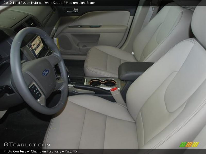  2012 Fusion Hybrid Medium Light Stone Interior