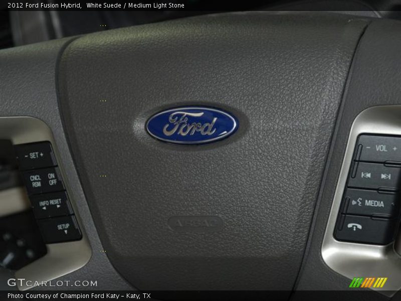 White Suede / Medium Light Stone 2012 Ford Fusion Hybrid