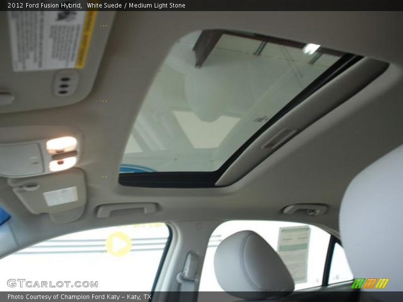 White Suede / Medium Light Stone 2012 Ford Fusion Hybrid