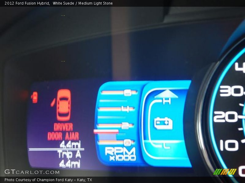 White Suede / Medium Light Stone 2012 Ford Fusion Hybrid