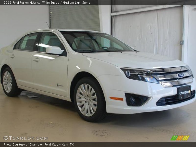 White Suede / Medium Light Stone 2012 Ford Fusion Hybrid