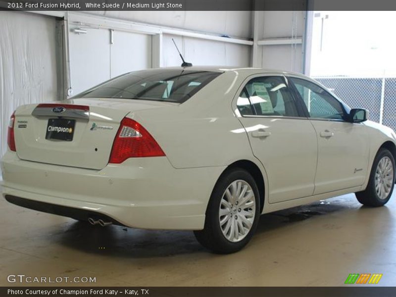 White Suede / Medium Light Stone 2012 Ford Fusion Hybrid