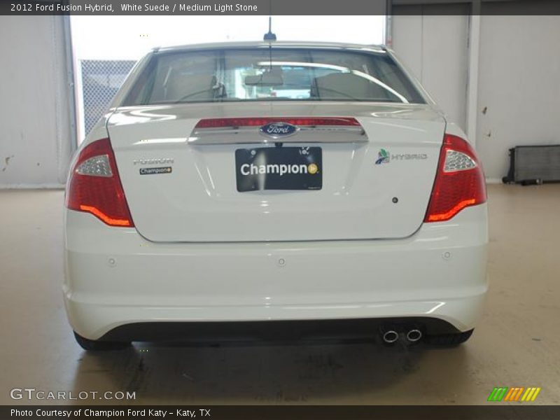 White Suede / Medium Light Stone 2012 Ford Fusion Hybrid