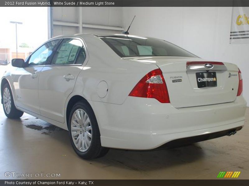 White Suede / Medium Light Stone 2012 Ford Fusion Hybrid