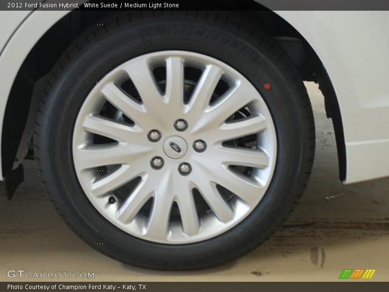 White Suede / Medium Light Stone 2012 Ford Fusion Hybrid