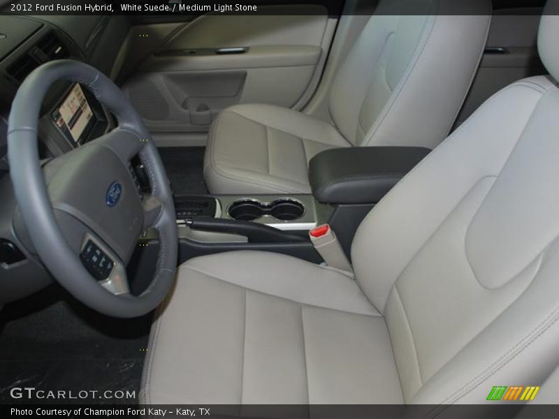 White Suede / Medium Light Stone 2012 Ford Fusion Hybrid