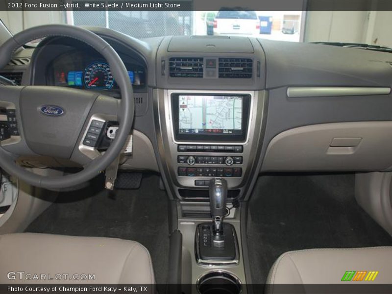 White Suede / Medium Light Stone 2012 Ford Fusion Hybrid