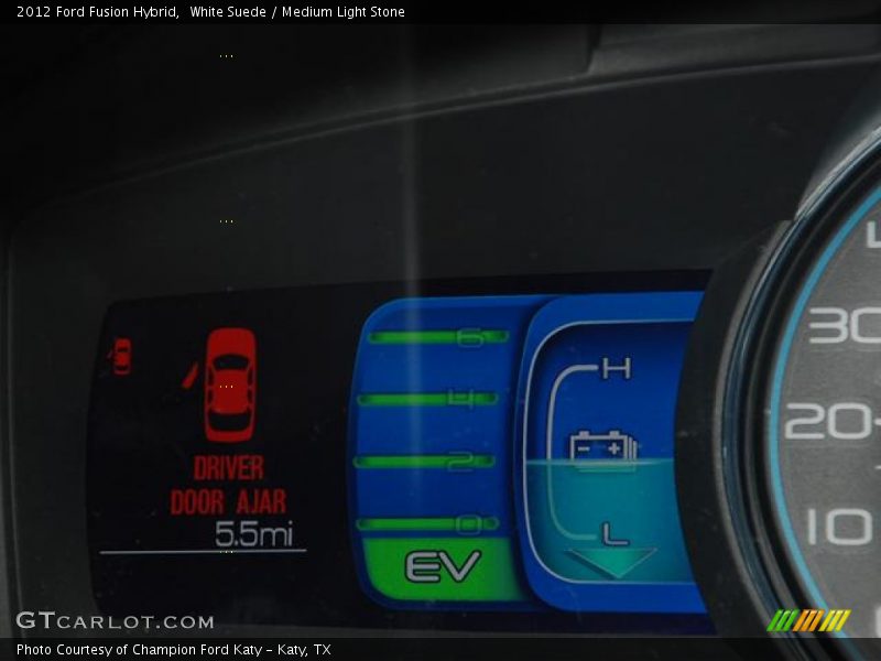 White Suede / Medium Light Stone 2012 Ford Fusion Hybrid