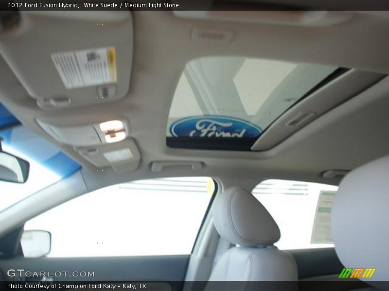 White Suede / Medium Light Stone 2012 Ford Fusion Hybrid