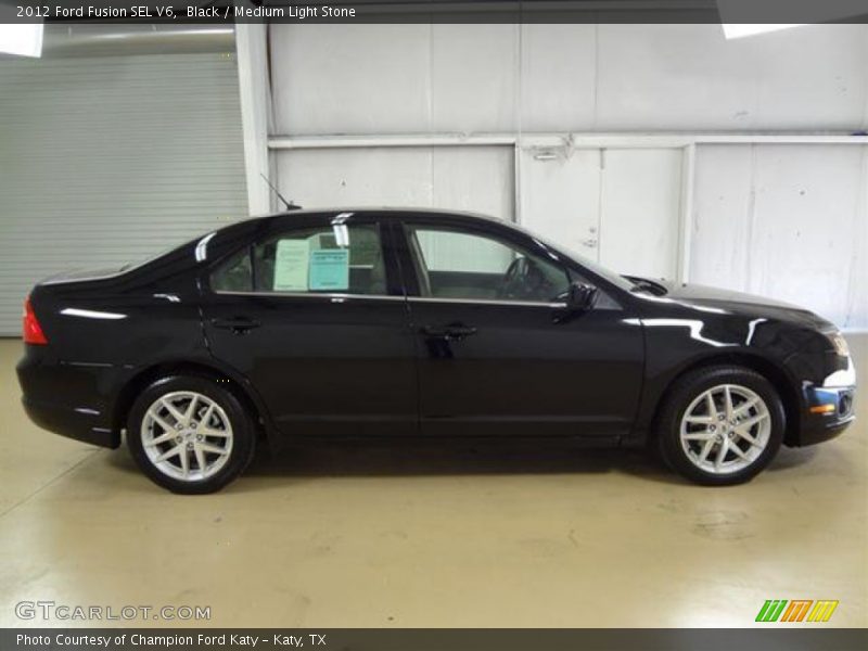 Black / Medium Light Stone 2012 Ford Fusion SEL V6