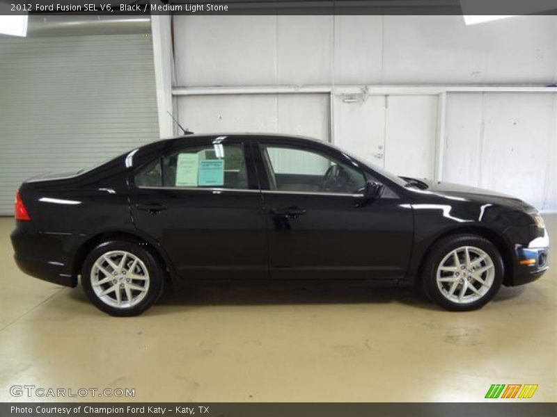 Black / Medium Light Stone 2012 Ford Fusion SEL V6