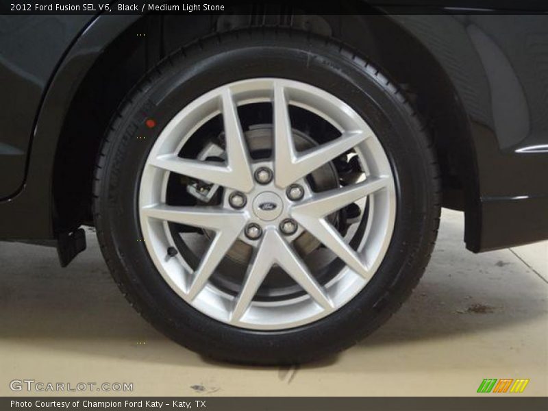 Black / Medium Light Stone 2012 Ford Fusion SEL V6