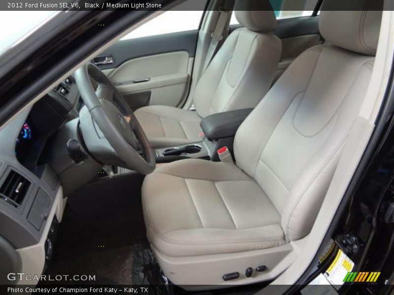 Black / Medium Light Stone 2012 Ford Fusion SEL V6