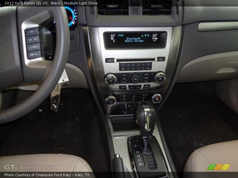 Black / Medium Light Stone 2012 Ford Fusion SEL V6