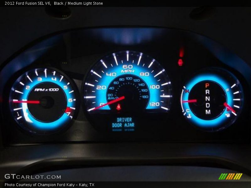 Black / Medium Light Stone 2012 Ford Fusion SEL V6