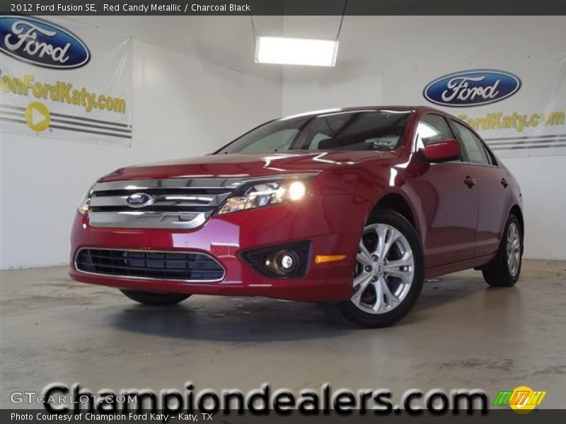 Red Candy Metallic / Charcoal Black 2012 Ford Fusion SE