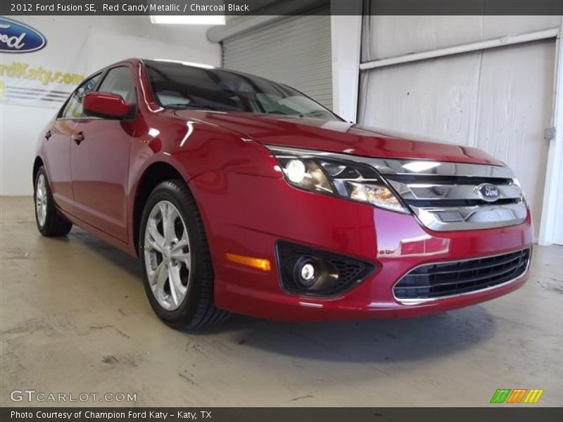 Red Candy Metallic / Charcoal Black 2012 Ford Fusion SE