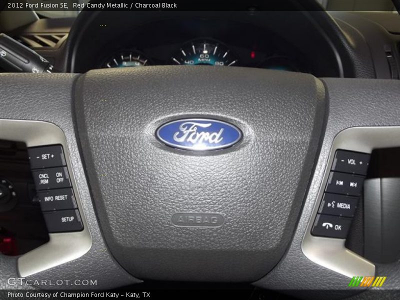 Red Candy Metallic / Charcoal Black 2012 Ford Fusion SE