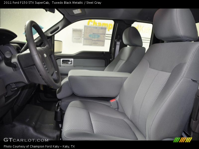Tuxedo Black Metallic / Steel Gray 2011 Ford F150 STX SuperCab