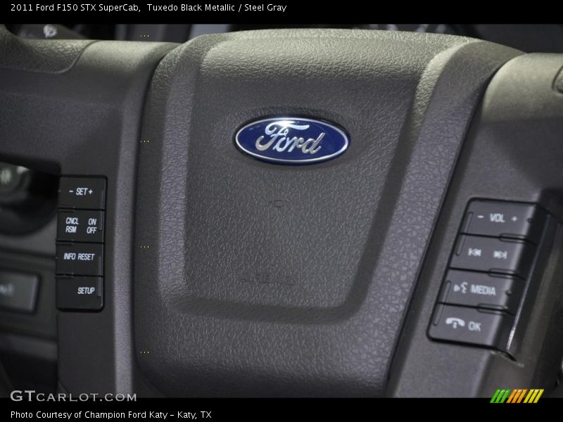 Tuxedo Black Metallic / Steel Gray 2011 Ford F150 STX SuperCab