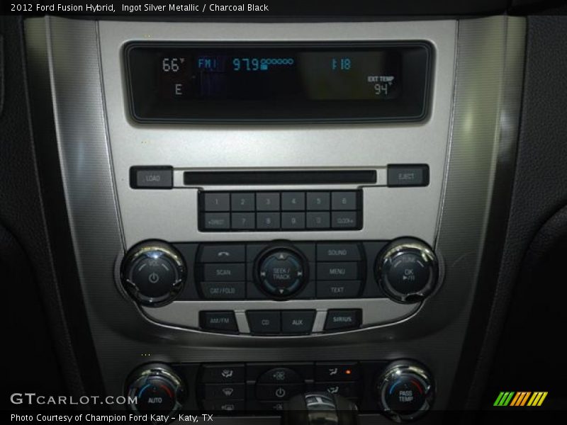 Ingot Silver Metallic / Charcoal Black 2012 Ford Fusion Hybrid