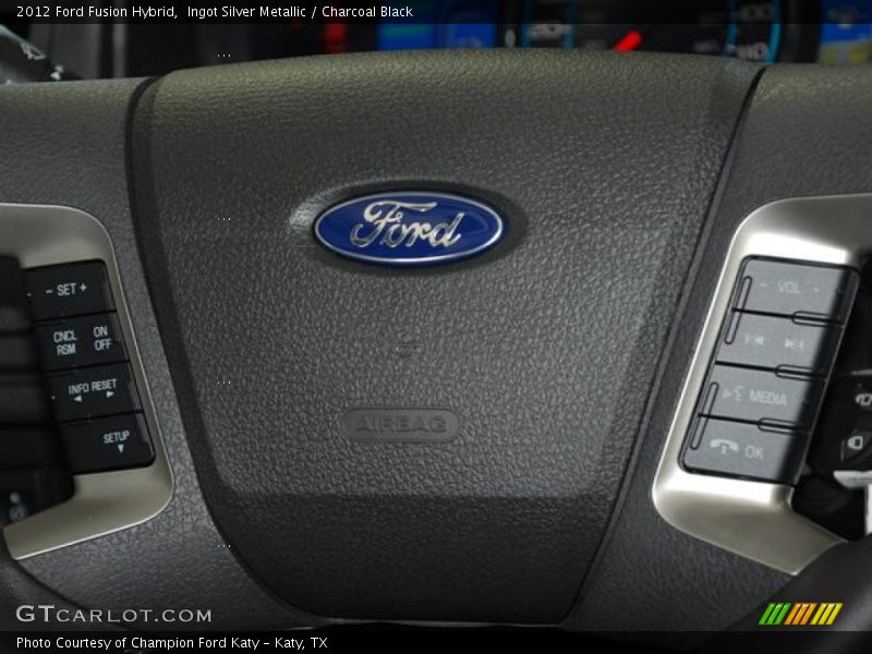 Ingot Silver Metallic / Charcoal Black 2012 Ford Fusion Hybrid