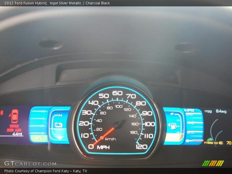 Ingot Silver Metallic / Charcoal Black 2012 Ford Fusion Hybrid