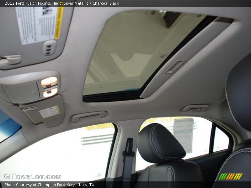 Ingot Silver Metallic / Charcoal Black 2012 Ford Fusion Hybrid
