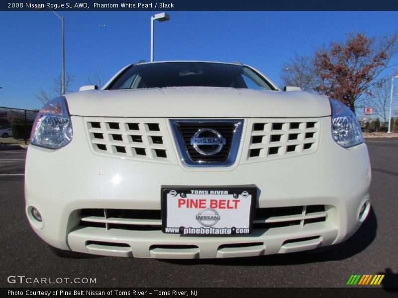 Phantom White Pearl / Black 2008 Nissan Rogue SL AWD