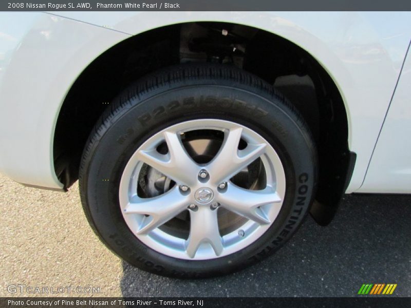 Phantom White Pearl / Black 2008 Nissan Rogue SL AWD