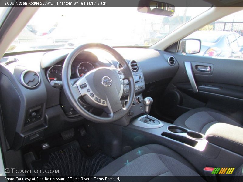 Phantom White Pearl / Black 2008 Nissan Rogue SL AWD