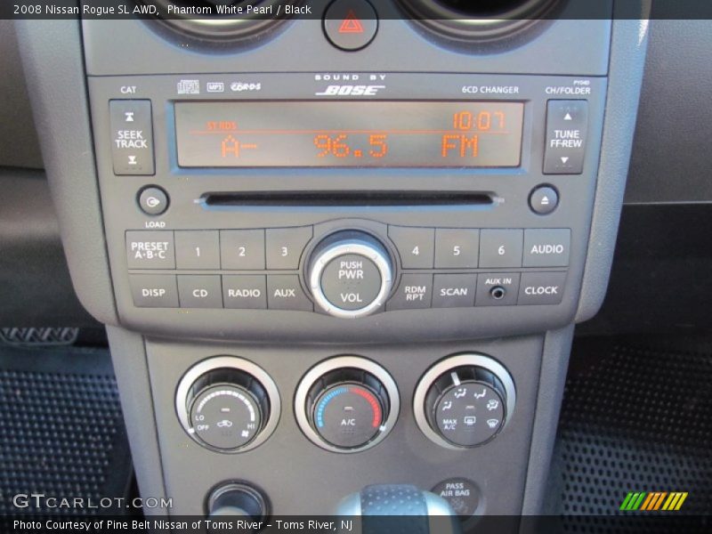 Phantom White Pearl / Black 2008 Nissan Rogue SL AWD