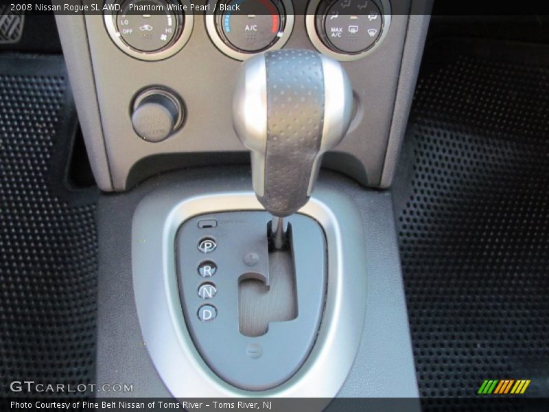 Phantom White Pearl / Black 2008 Nissan Rogue SL AWD