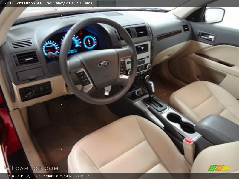 Red Candy Metallic / Camel 2012 Ford Fusion SEL
