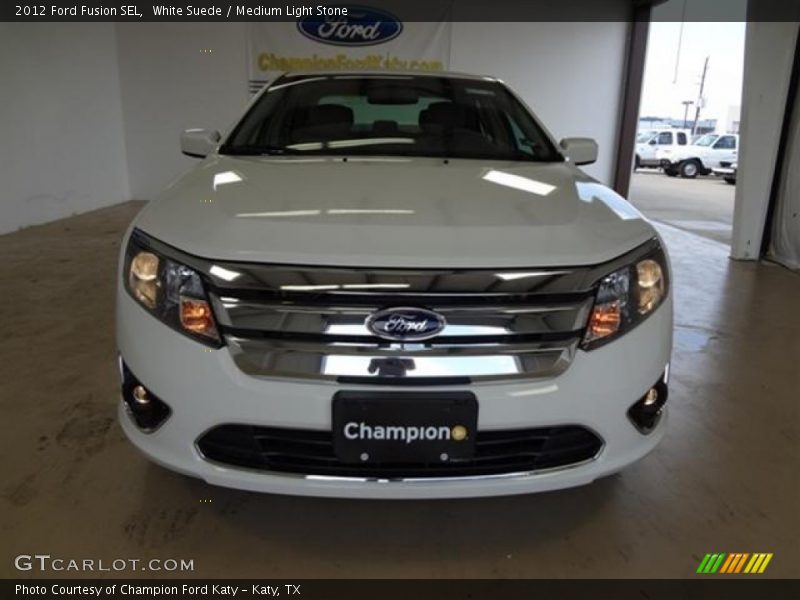 White Suede / Medium Light Stone 2012 Ford Fusion SEL